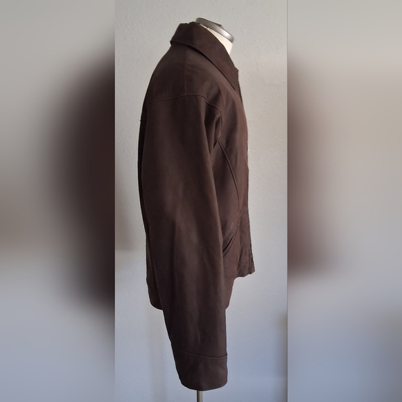 Men's Towne By London Fog Stylish Brown Leather Jacket - Picture 2 of 10